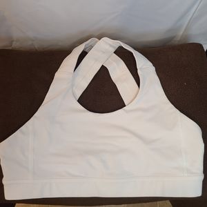 Lululemon Sports bra cross strap Size 6 White